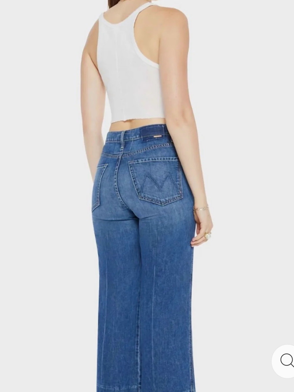 MOTHER SUPERIOR Maven High-Rise Wide-Leg ankle  jeans- rags to riches wash